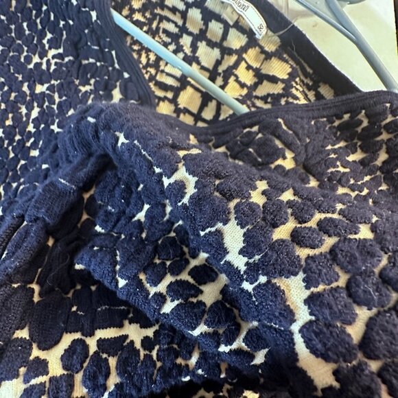 Sioni Dress Sleeveless Sweater Leopard Cheetah Blue Tan  Midi Girl Boss Large - Picture 7 of 7